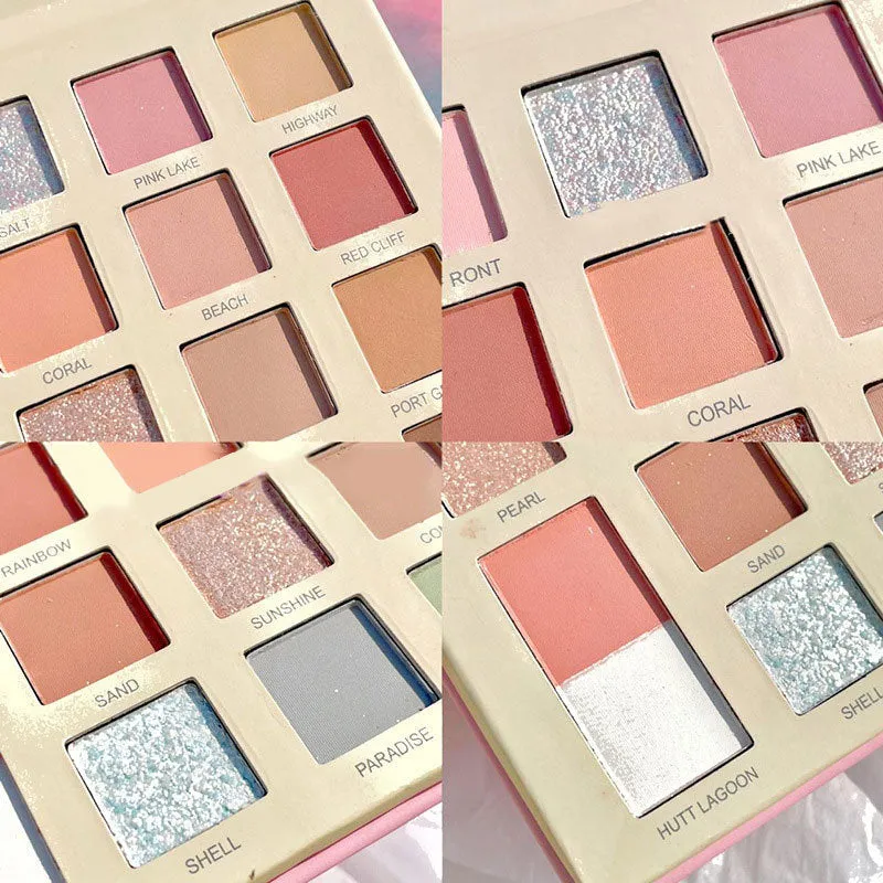 20 Colors Shiny Eyeshadow Palette Matte Rose Color Earth Eye Shadow Polarized Glitter