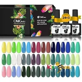 27Pcs Soak Off Nail Polish Set