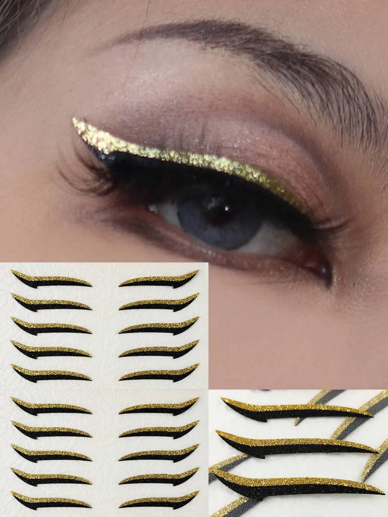 2sheets Eyeliner Print Tattoo Sticker