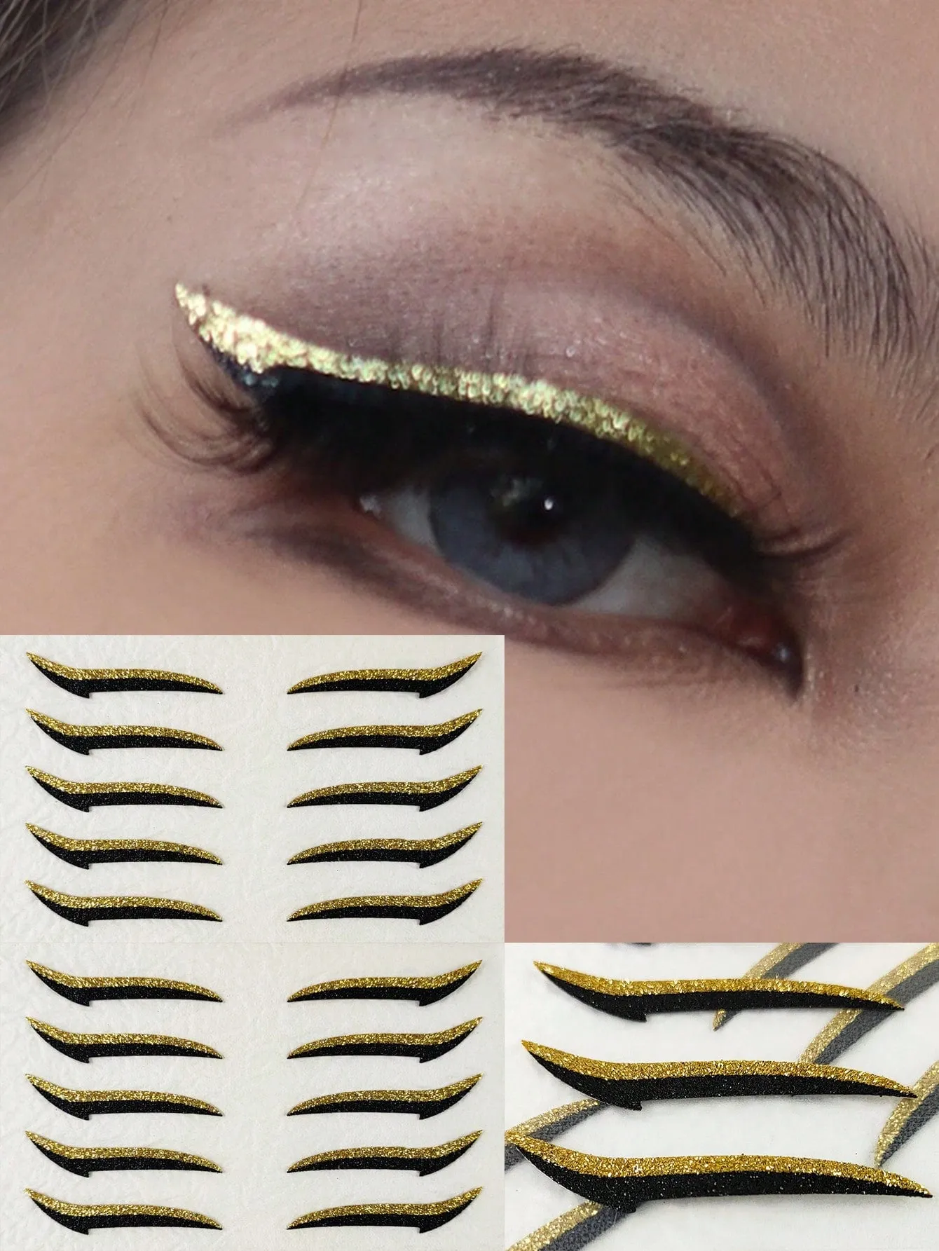 2sheets Eyeliner Print Tattoo Sticker