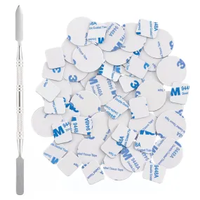 Allwon 56Pcs Metal Stickers for Magnetic Palette Empty Eyeshadow Makeup Palette   Depotting Spatula (28Pcs Round   28Pcs Square)