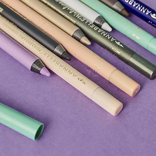 Annabelle Waterline Matte Kohl Eyeliner Pencil, Khaki, Intense Colours, Matte Finish, Easy-To-Apply, Long-Lasting 10h, Waterproof, Transferproof, Cruelty-Free, 1.2 g