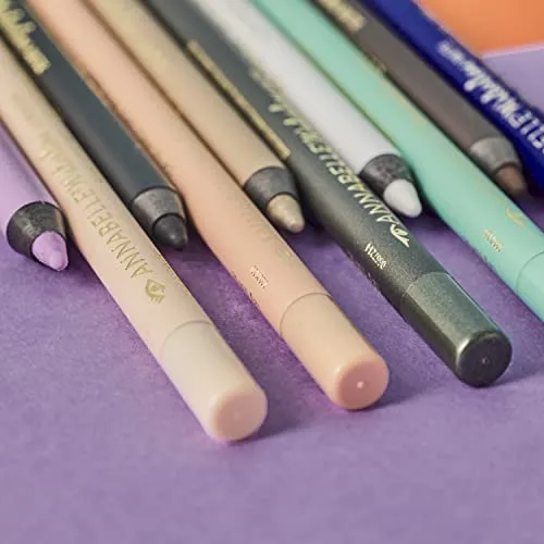 Annabelle Waterline Matte Kohl Eyeliner Pencil, Khaki, Intense Colours, Matte Finish, Easy-To-Apply, Long-Lasting 10h, Waterproof, Transferproof, Cruelty-Free, 1.2 g