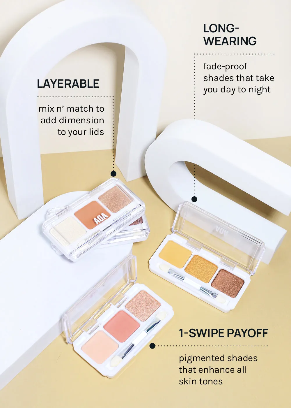 AOA Southern Charm 3 Color Eyeshadow Palettes