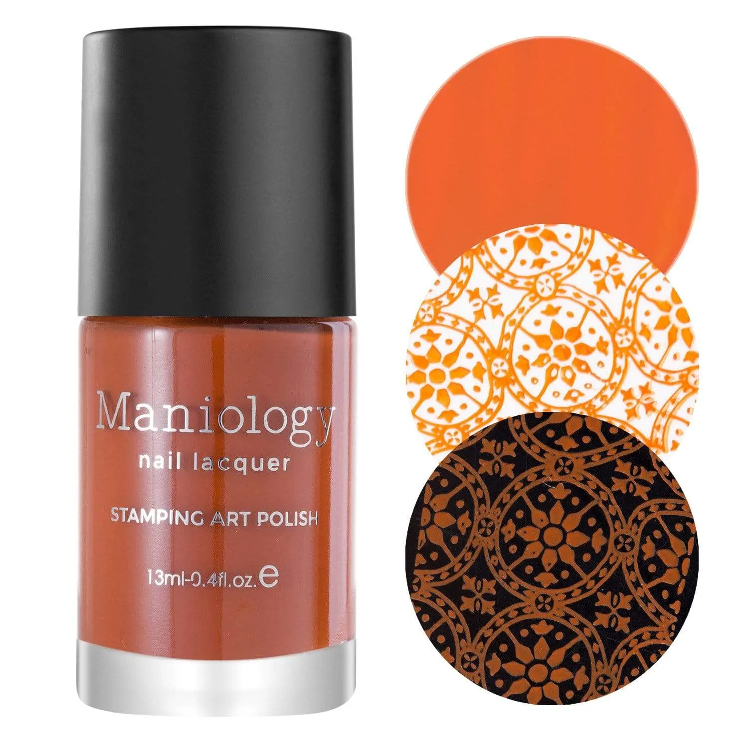 Autumn Blossom: Chrysanthemum (B302) Burnt Orange Stamping Polish