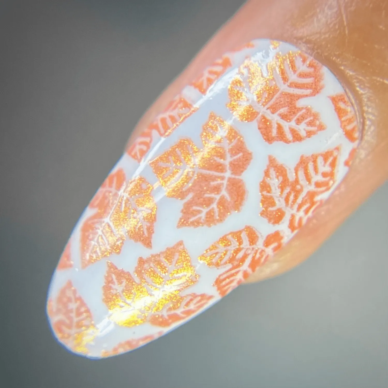 Autumn Bounty: Persimmon (B490) - Orange Metallic Stamping Polish