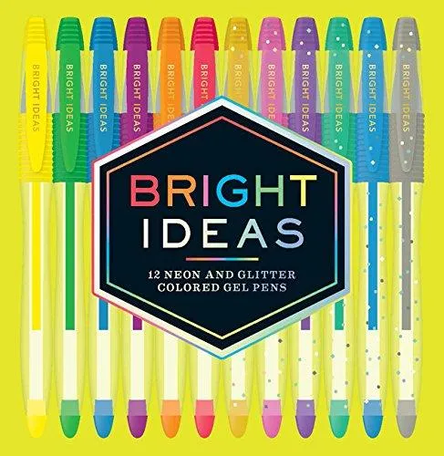 Bright Ideas: 12 Neon and Glitter Colored Gel Pens 