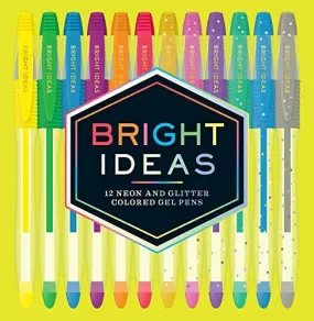 Bright Ideas: 12 Neon and Glitter Colored Gel Pens 