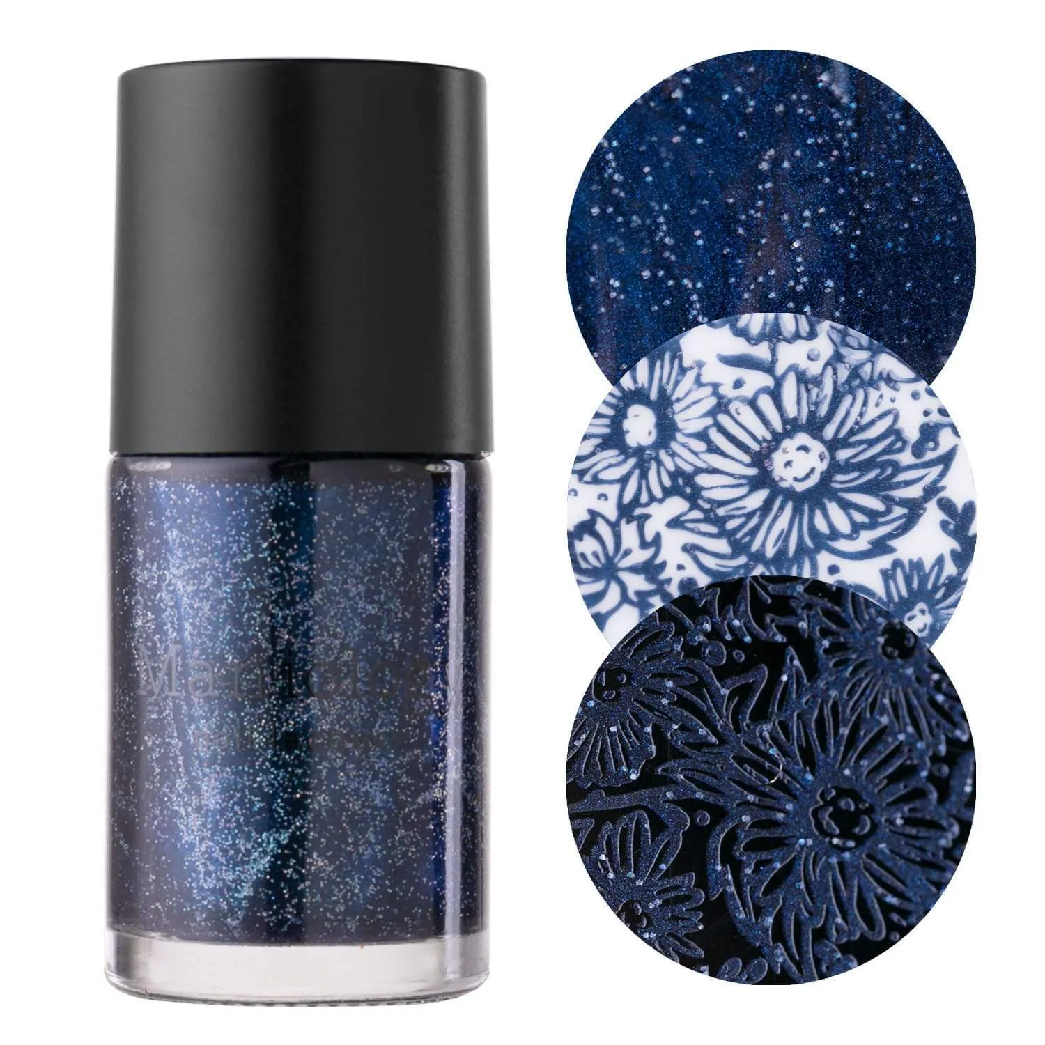 Celestial (B239) - Dark Navy Shimmer Stamping Polish