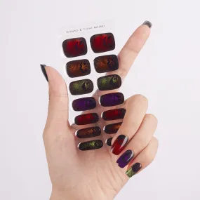 Creepy Multi-Color Halloween Semi-Cured Gel Nail Strips | Spooky Night - 2603