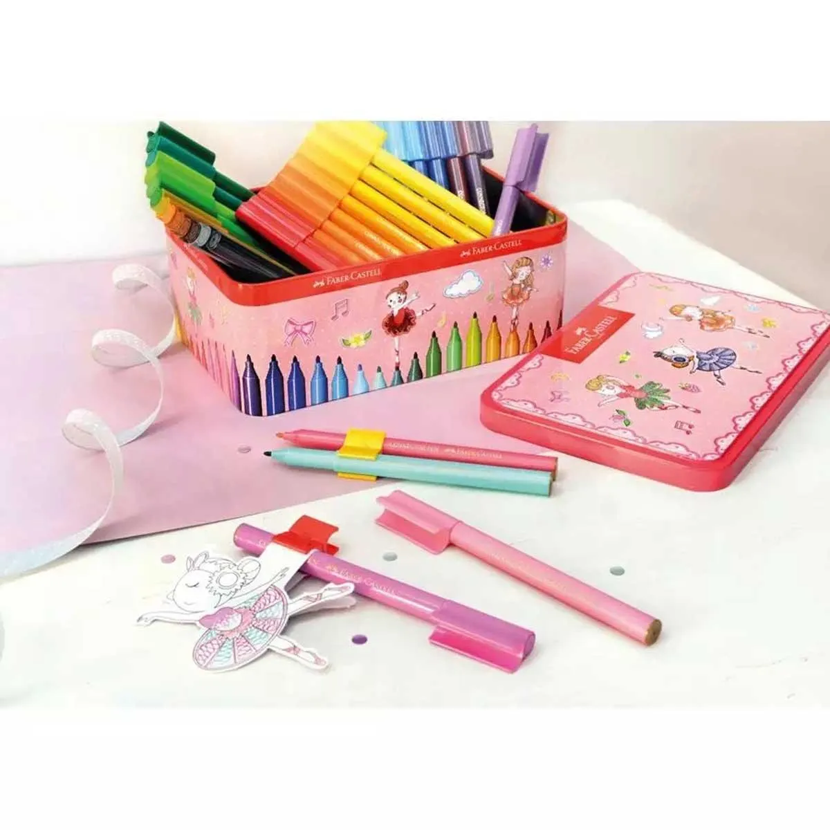 Faber-Castell 155534 Connector Ballerina Pen Set, 43 pieces (2 Pack)