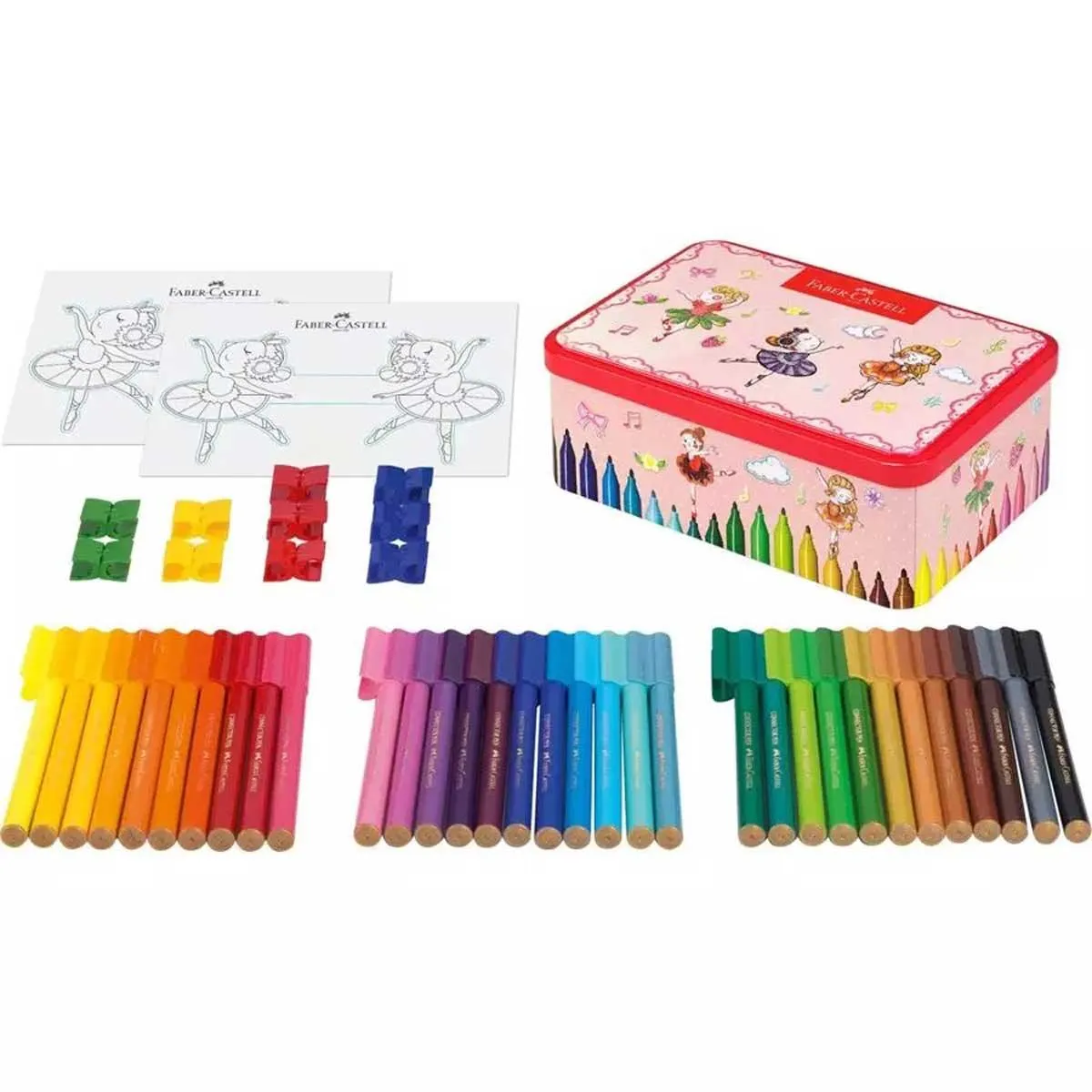 Faber-Castell 155534 Connector Ballerina Pen Set, 43 pieces (2 Pack)