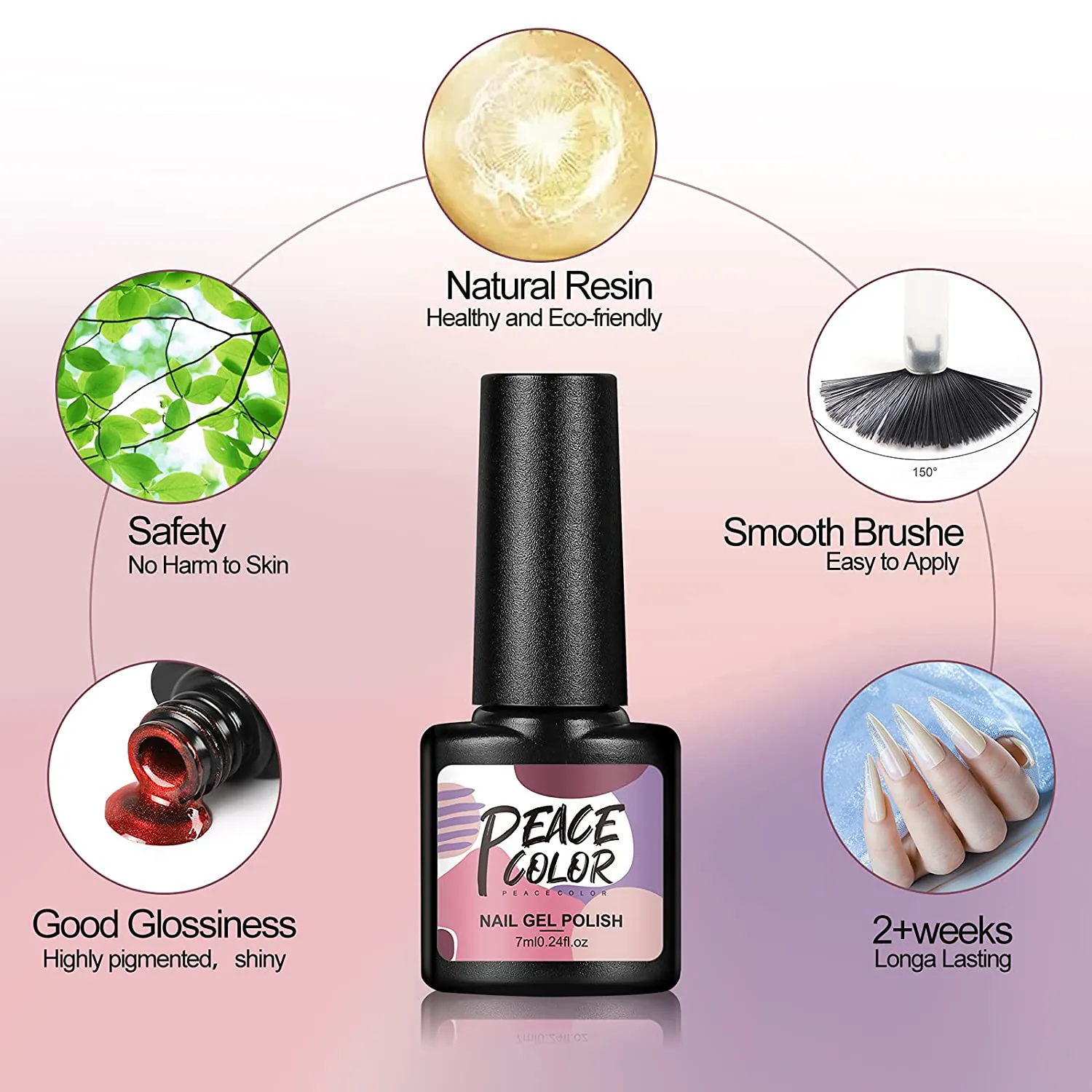 Gel Nail Polish Kit with UV Light 20 Colors Professional Gel Nail Polish Set No Wipe Base Top Coat 24W UV LED Nail Lamp for Nails Manicure Tools Nail Art Set