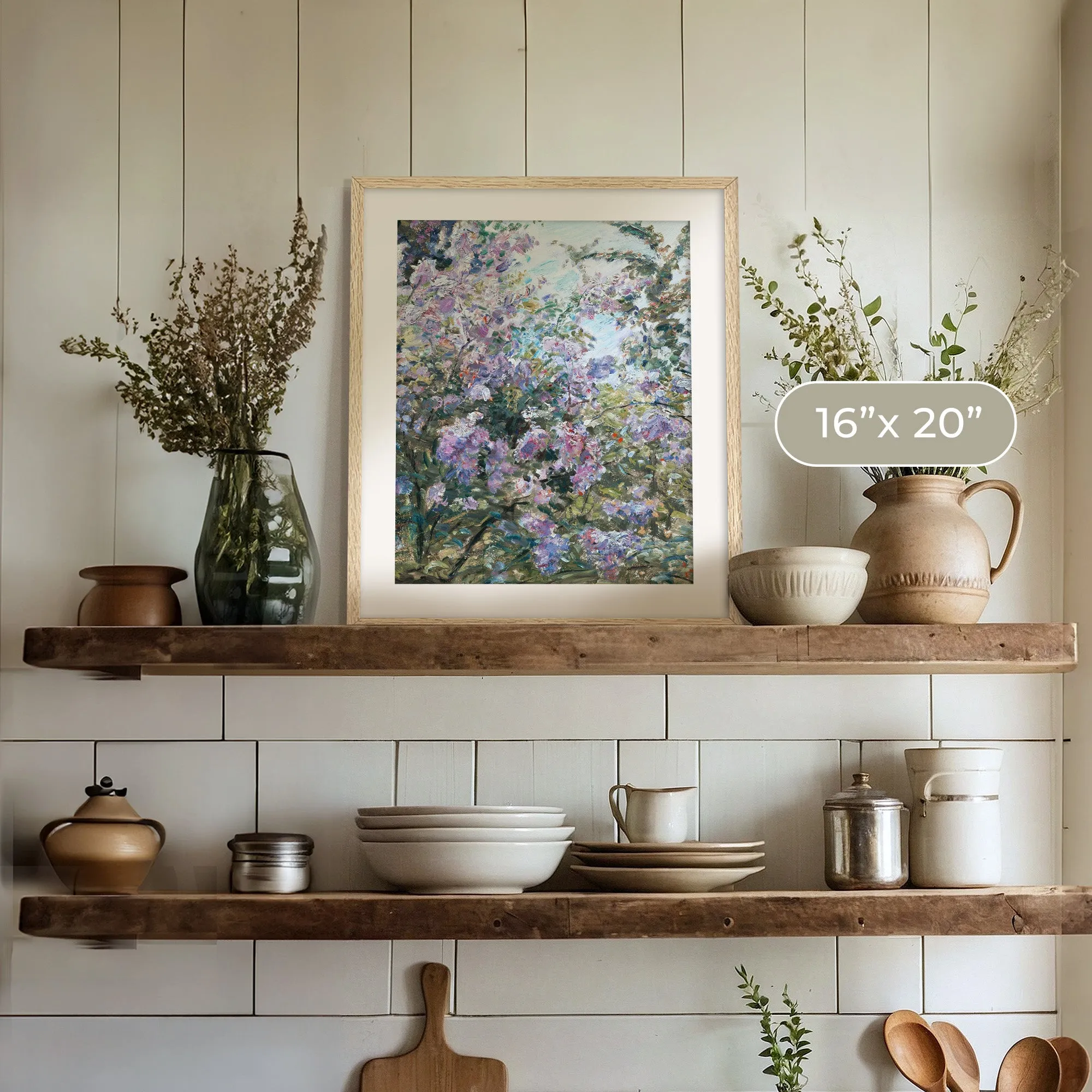 Impressionist Purple Flowers Print