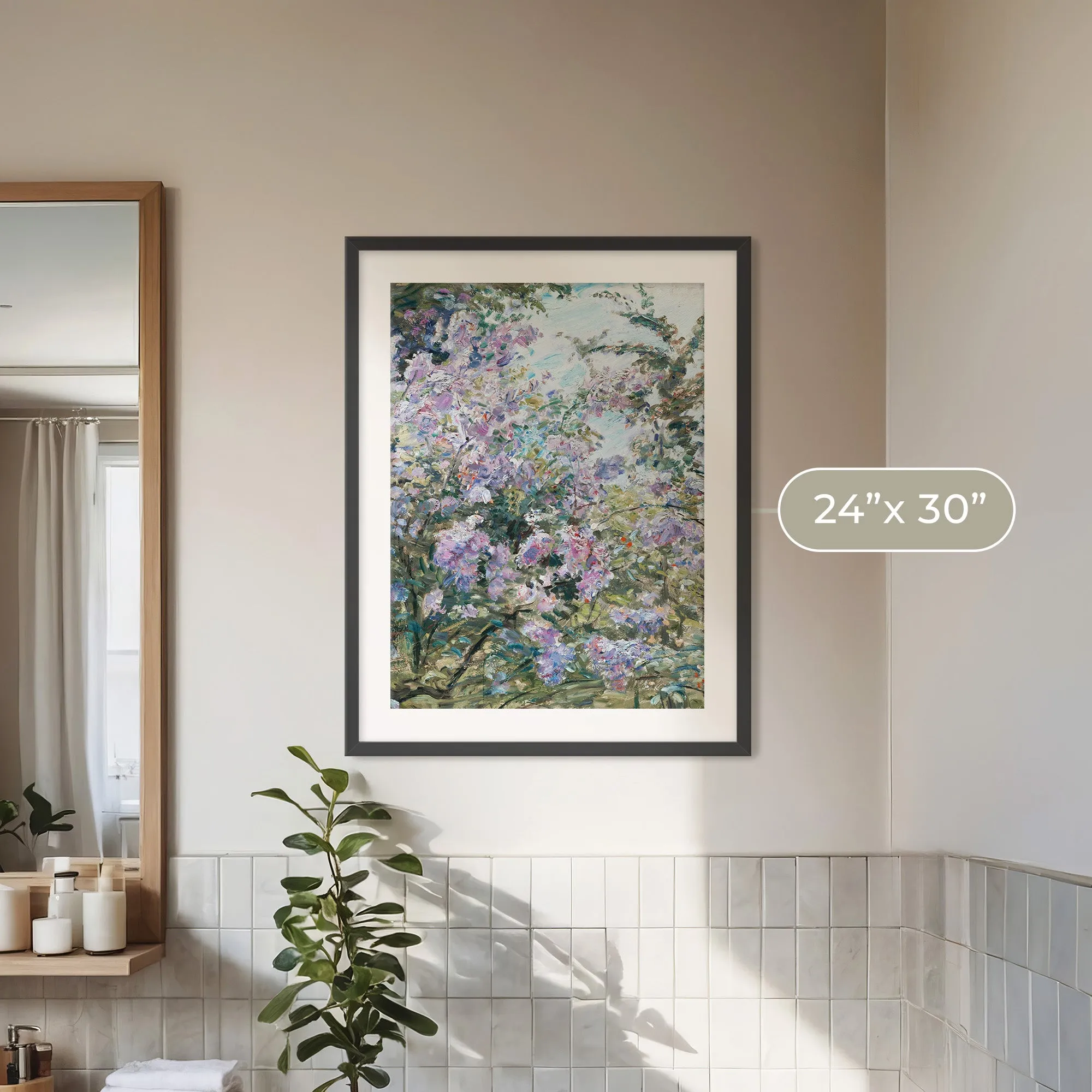Impressionist Purple Flowers Print