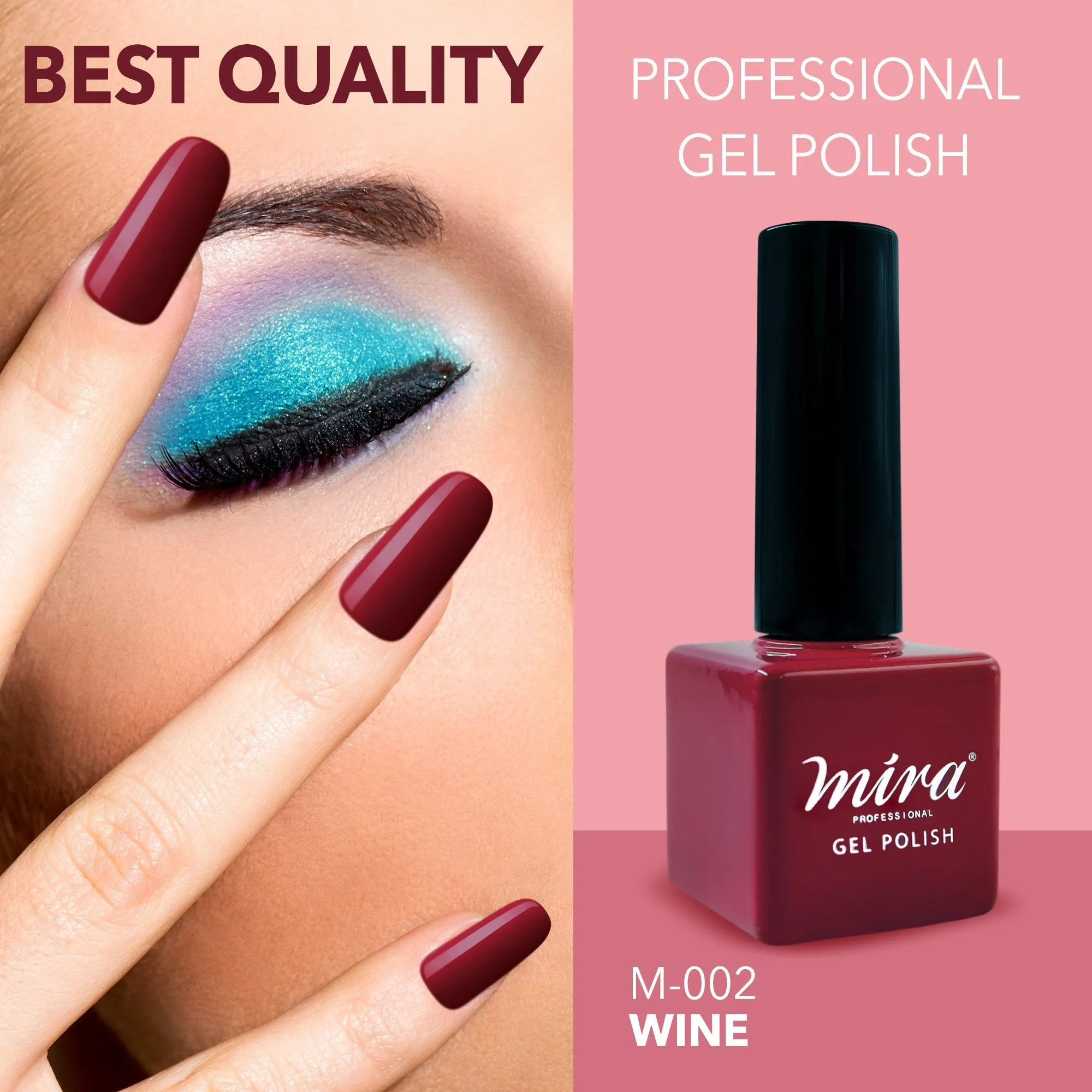 Mira Nail Gel Polish Wine Red 10ml