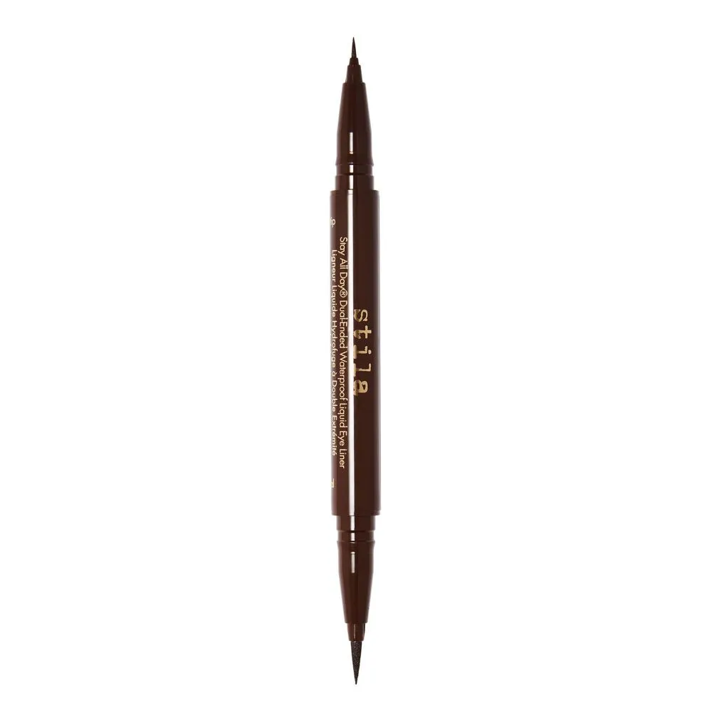 New - Stila Stay All Day Dual-Ended Waterproof Liquid Eyeliner - Dark Brown - 0.033 fl oz - Ulta Beauty