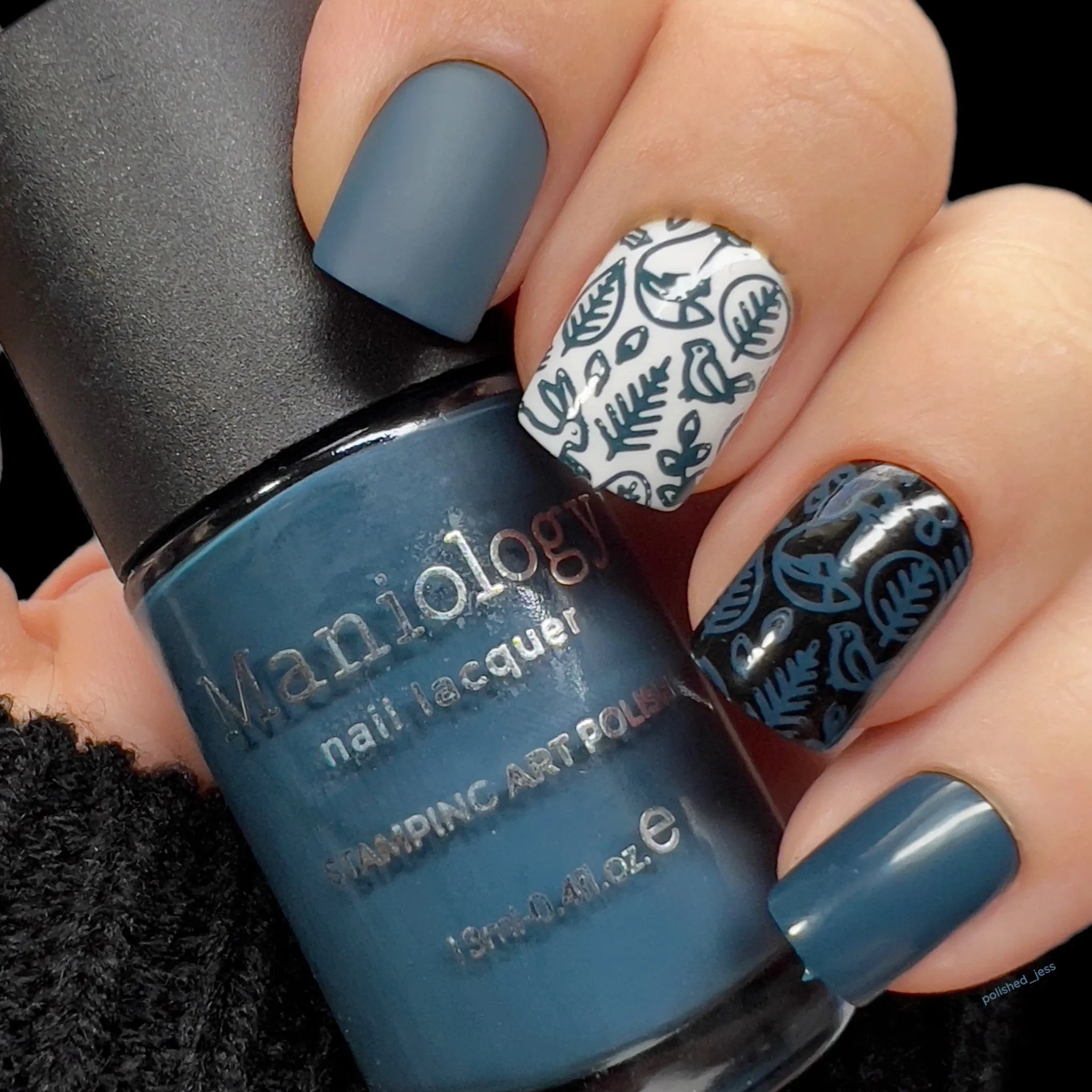 Night Forest: Dusk (B300) Dark Blue Stamping Polish