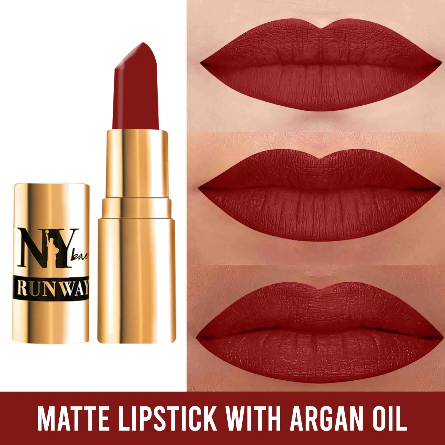 NY Bae Argan Oil Infused Matte Lipstick Runway Range Red - Showstopper 5 (4.5 g)