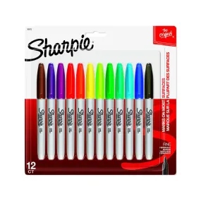 Sharpie Marker Set, Fine Point, Assorted 12pk