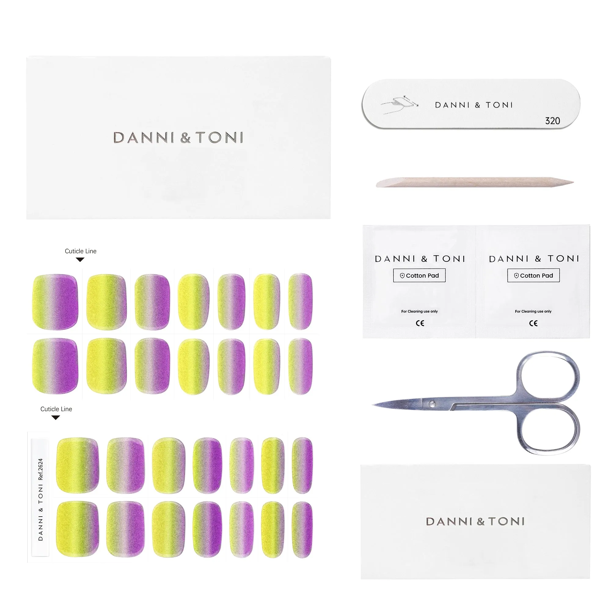 Sunset Shimmer Semi-Cured Gel Nail Strips | Lavender Breeze - 2624