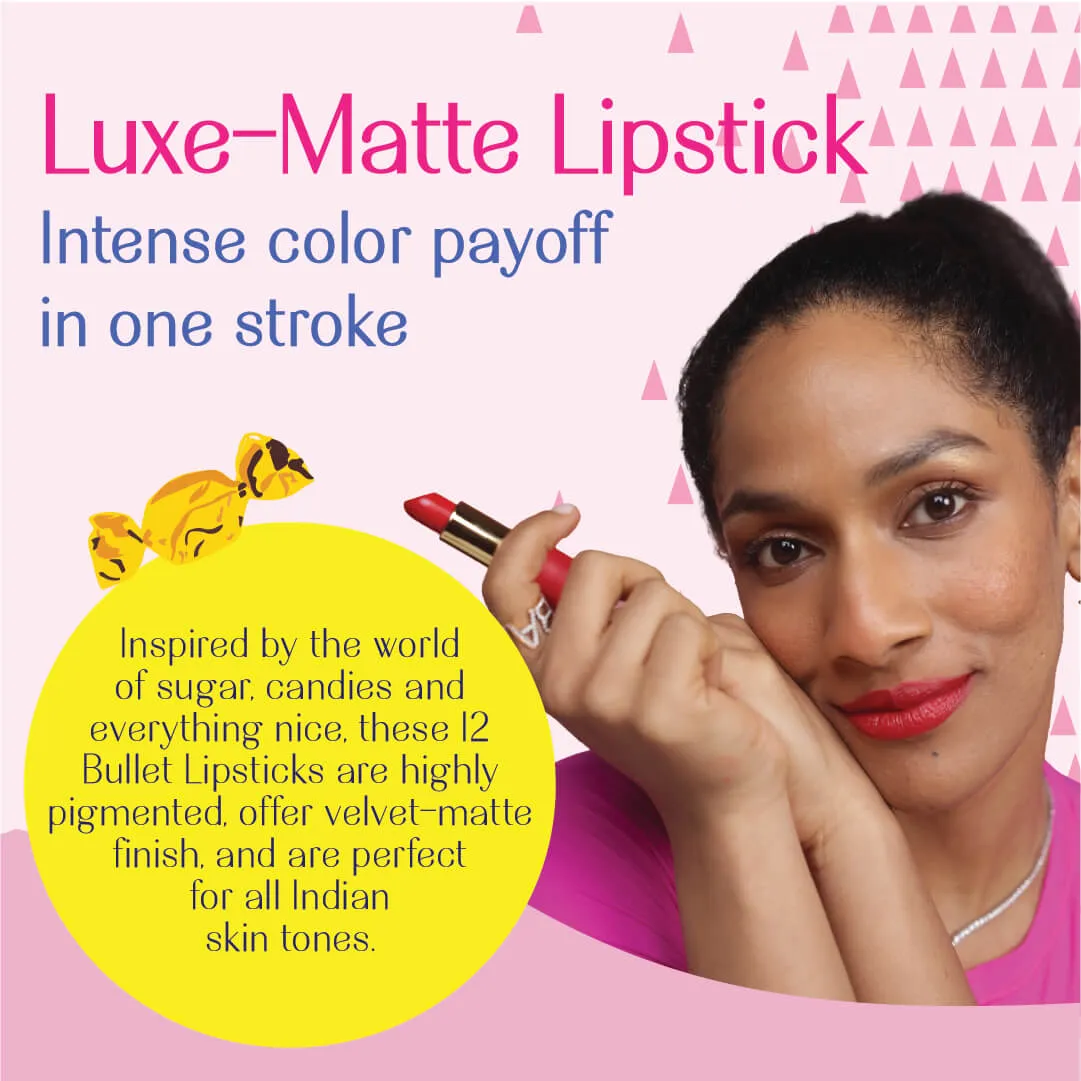 Twisted- Luxe-Matte Lipstick  (Blue Toned Red) Velvet Matte Finish